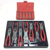SNAP-ON RING PLIER SET AND SNAP ON DRILL BITS