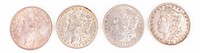 Coin 4 Morgan Dollars-'00,'00-O,'00-O,'01-O,XF
