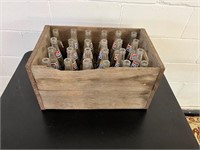 Vintage Wooden crate full of Pepsi bottles