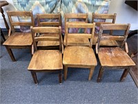 7 child-sized chairs