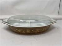 Pyrex Early American Divided Baker/Casserole