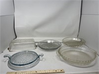 3 Fire King Pie Plates, Glasbake Pie Plate and