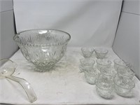Hazel Atlas? Heritage Glass punch bowl and cups