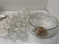 Punch bowl and 50 cups