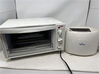 Toaster oven and 2 slice toaster