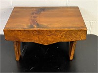 Vintage wooden handmade foot stool