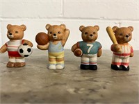 Vintage Homco Sport Bear Figurines