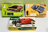 3 Vintage Model Kits, all three have been