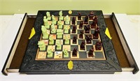 Chess set, all pieces go in drawers and look to