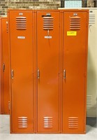 3 Door School Lockers, Right end is open