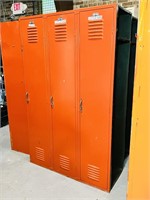 3 Door School Lockers, One end is open