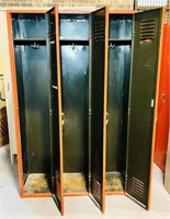 3 Door School Lockers 45.25" w  x 6ft h x 18” d