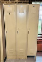 3 Door School Lockers, 45” w x 78” h x 18” d