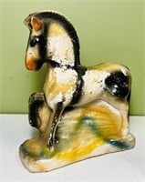 2 Chalkware Horse Figures