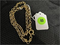 14K GOLD CHAIN LOOP LINK NECKLACE - 17.9 GRAMS