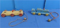 Vintage Wood Pull Toys-Playskool