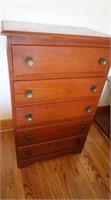 5 Drawer Wood Dresser-25x18x39"