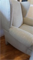 Blue&White Wing Back Chair-tear on seam