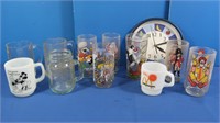 Vintage McDonald's Cup/Glasses, Mickey Mouse Mug&