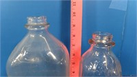 2 Vintage Milk Bottles-Borden's Qt, 1/2 Gal Bottle