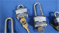 8 Master Commercial Locks w/Keys