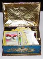 Pokemon Cards In a Vintage Linette Tin Box