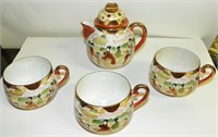 Vintage Oriental Tea Set, Hand Painted