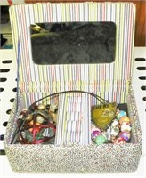 Small Jewelry Box with Costume Jewelry