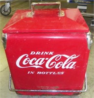 1940's Coca Cola Cooler with Lid & Handle