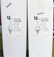 2 Accolade Black Model Z321 Outdoor Lighting Set