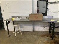 STAINLESS STEEL TABLE - 96''W x 30''D