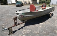 NO SHIPPING: 1958 Sears 14' aluminum fishing boat