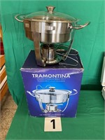 TRAMONTINA STAINLESS STEEL 3 QT CHAFING DISH