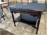 ANTIQUE TABLE W/DRAWER 34” W X 23” D