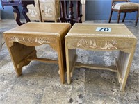 SS PRES. CLEVELAND FLAGSHIP PAIR OF SIDE TABLES