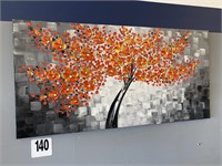 WALL ART ON CANVAS 48” X 24” NEW