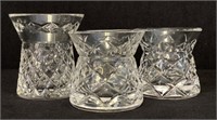 Three Waterford Crystal Lismore Toothpick Holders