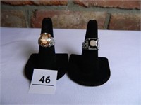 Fashion Rings; (2); One Marked CZ-ESPO .925; Sterl