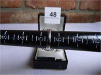 Sterling Silver CZ Fashion Ring; Size 5 1/2; XL
