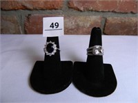 Sterling Silver Fashion Rings; (2); One Marked-S;