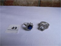 Sterling Silver Fashion Rings; (2); One Marked-S;