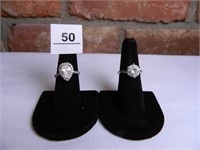 Sterling Silver Fashion Rings; (2); Both Marked .9