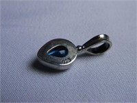Pendant; .925 Silver; Pierced Earrings; Blue