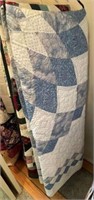 Blue Ring Handmade Quilt