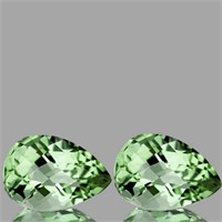 Natural Green Amethyst Pair 15x10 MM[Flawless-VVS]