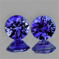 Natural Violet Blue Sapphire Pair {Flawless-VVS}