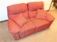NICE- love seat w/ reclining footrest- very clean
