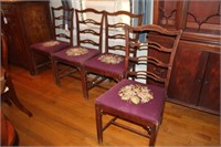 Set of 4 Needlepoint Side Chairs