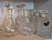 7 Glass/Crystal Decanters