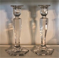 Pair of Glass Candlesticks